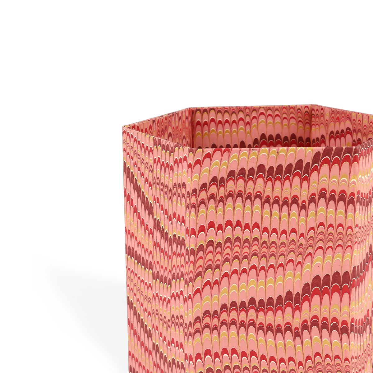 Garnet Red Mountain – Hand Marbled Collapsible Basket (9.5" x 9.5" x 10.5")