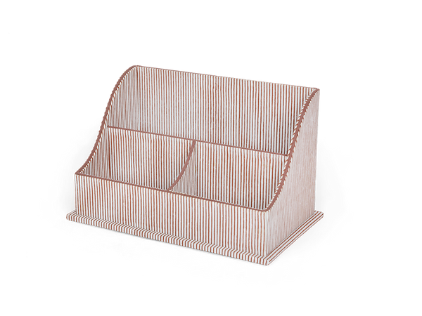 Rust Rhythm – Hand Block Printed Letter Sorter (10.25” L x 6” W x 6” H | 100% Recycled Cotton Paper)