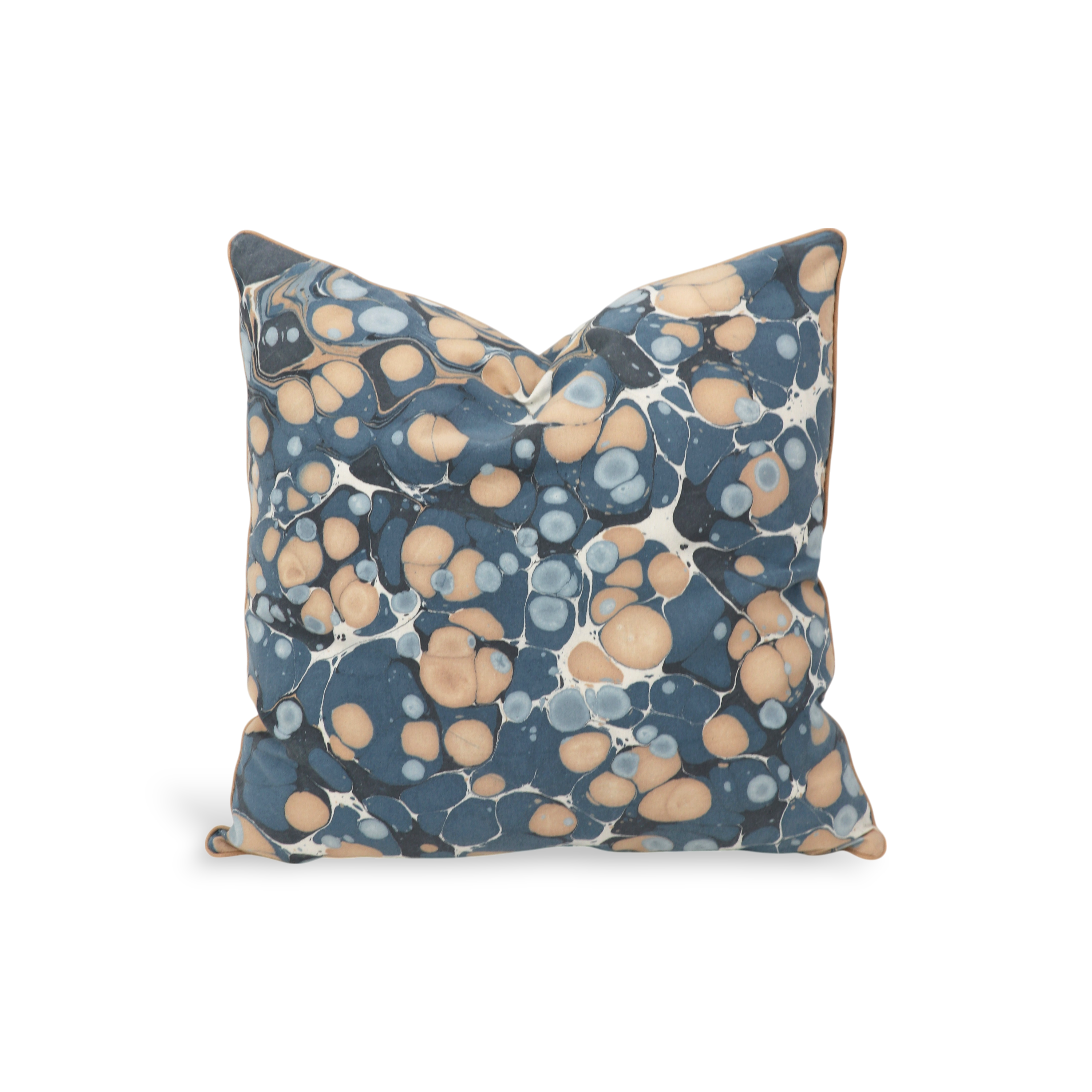 Ink Stone – Hand Marbled Cotton Cushion Cover (18" x 18")