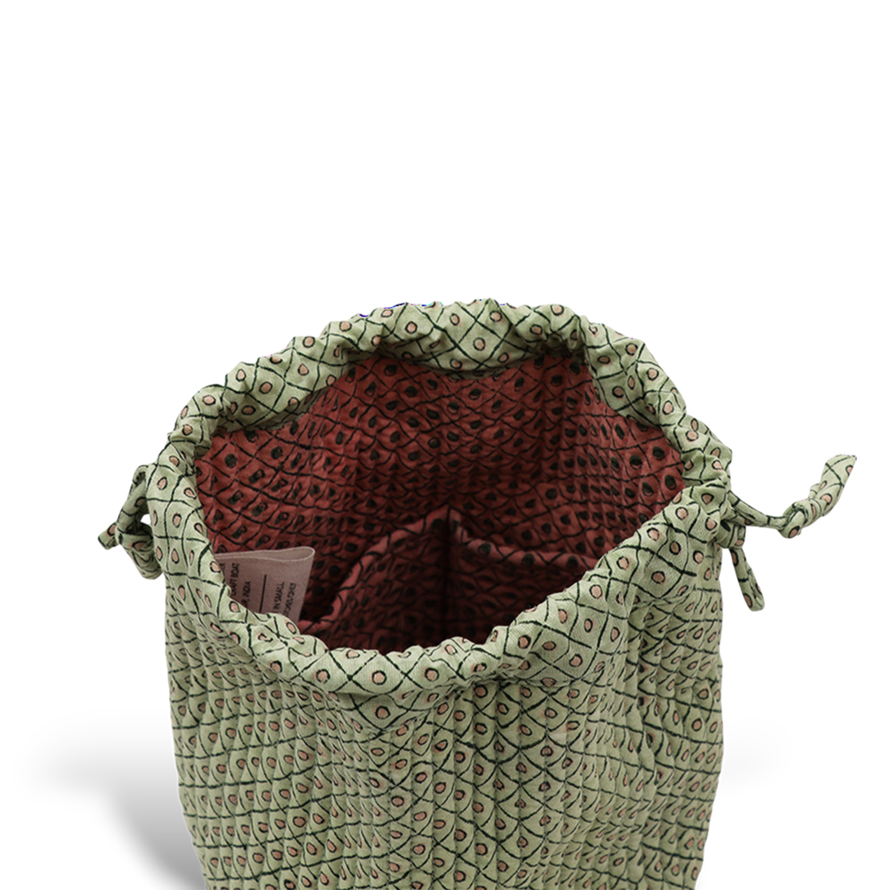 Myra Sage – Hand Block Printed Quilted Pouch (Jewelry & Beauty Organizer)