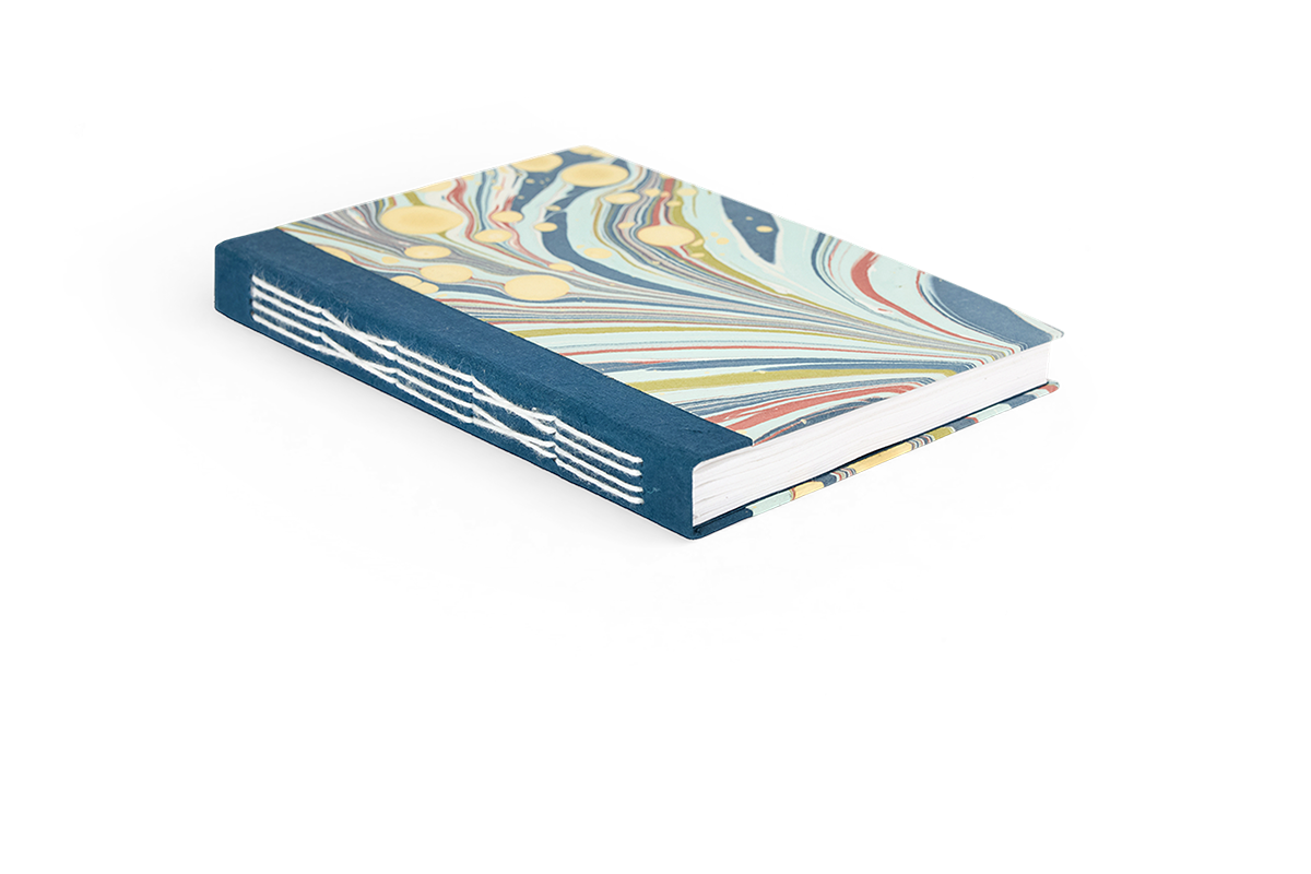 Ocean Swirl – Hand Marbled Journal 6" x 8" | 56 Pages | 150gsm Paper