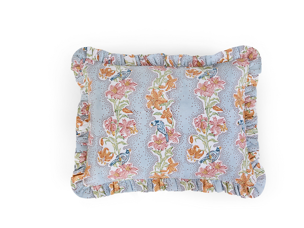 Sky Garden – Hand Block Printed Linen Pillow Cover (12