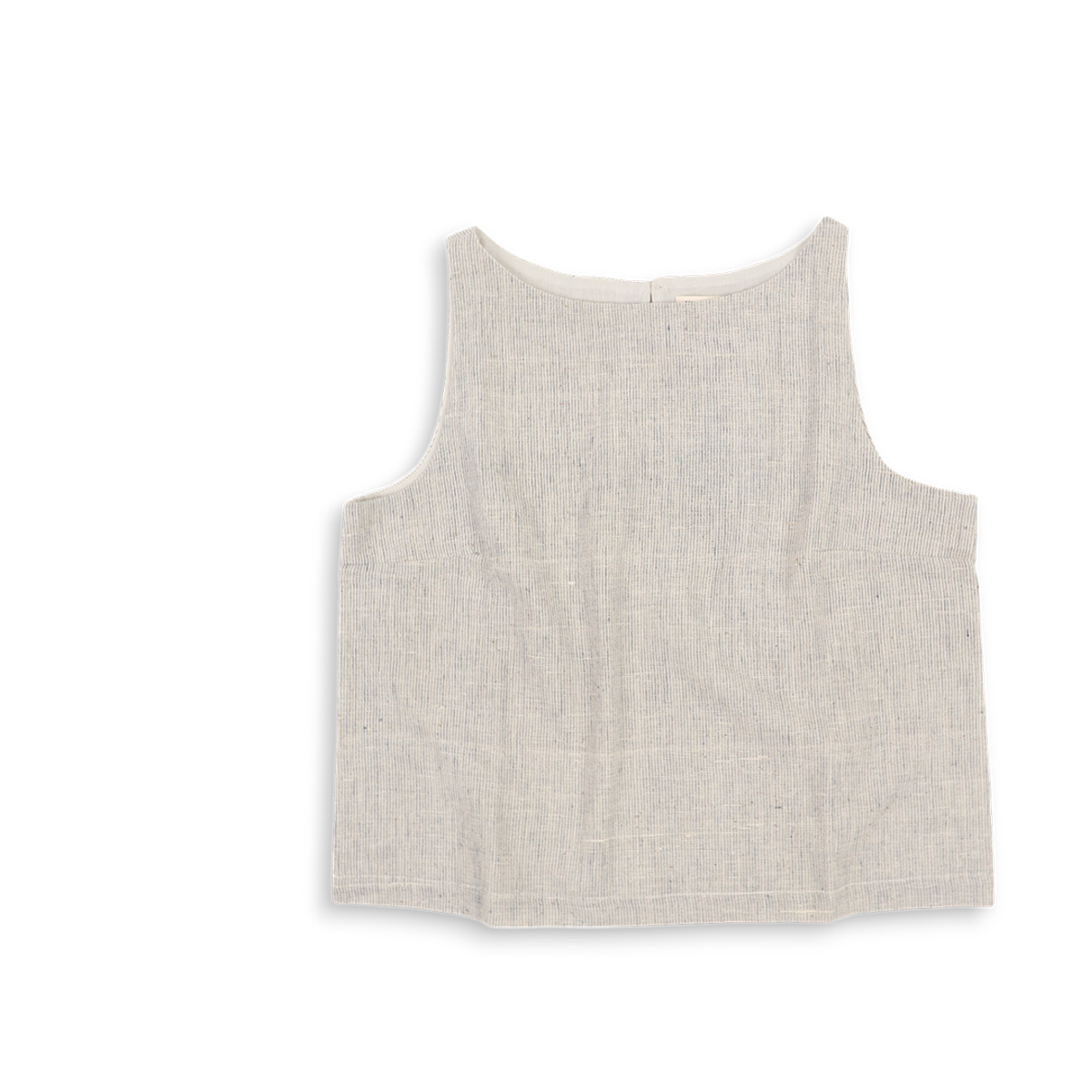 Nama Top – Kala Cotton Handwoven Stripe Top (Sleeveless | Natural Indigo Pinstripes | Sizes S–L)