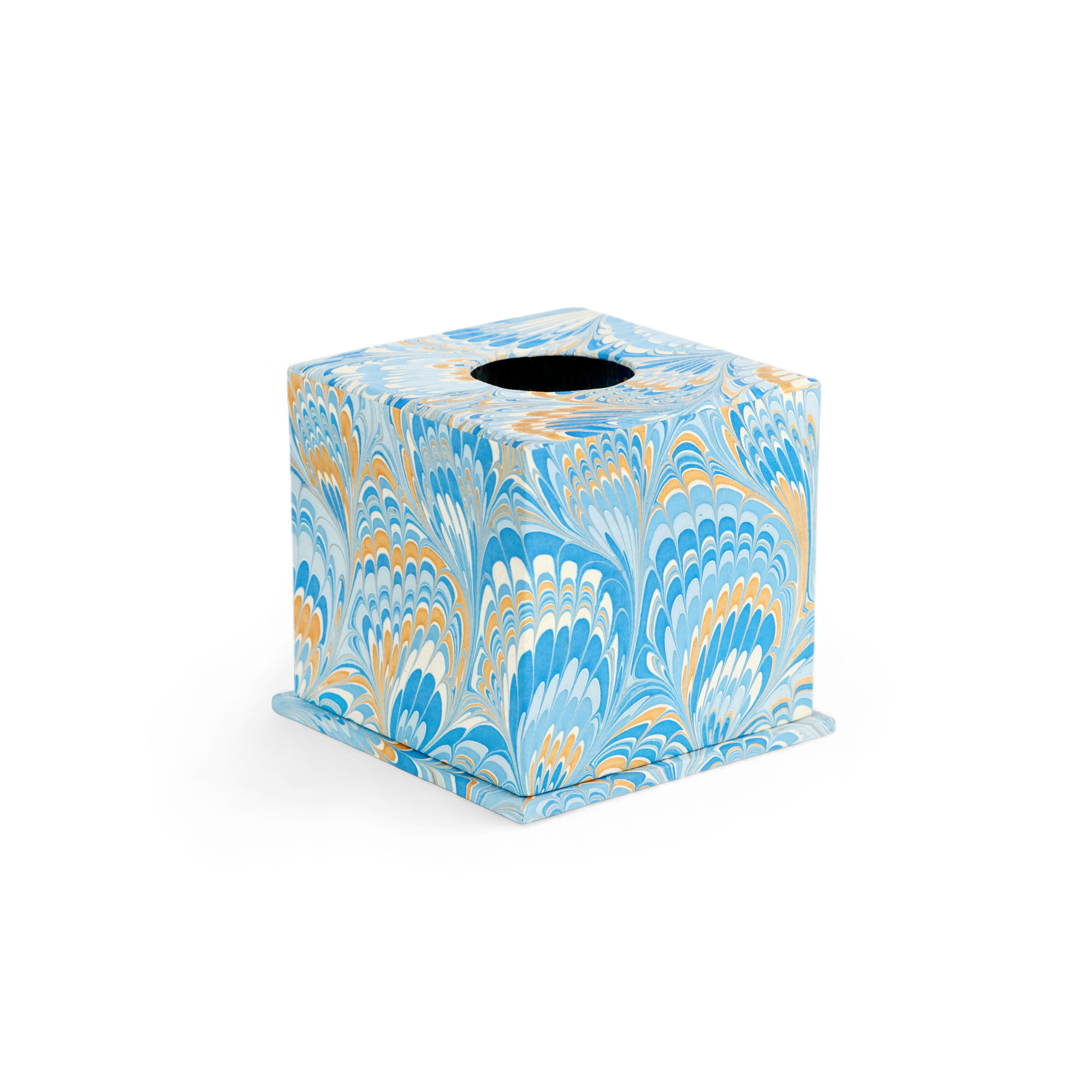 Azure Plume – Tissue Box Cover  (5.25” H x 5” W x 5” D)