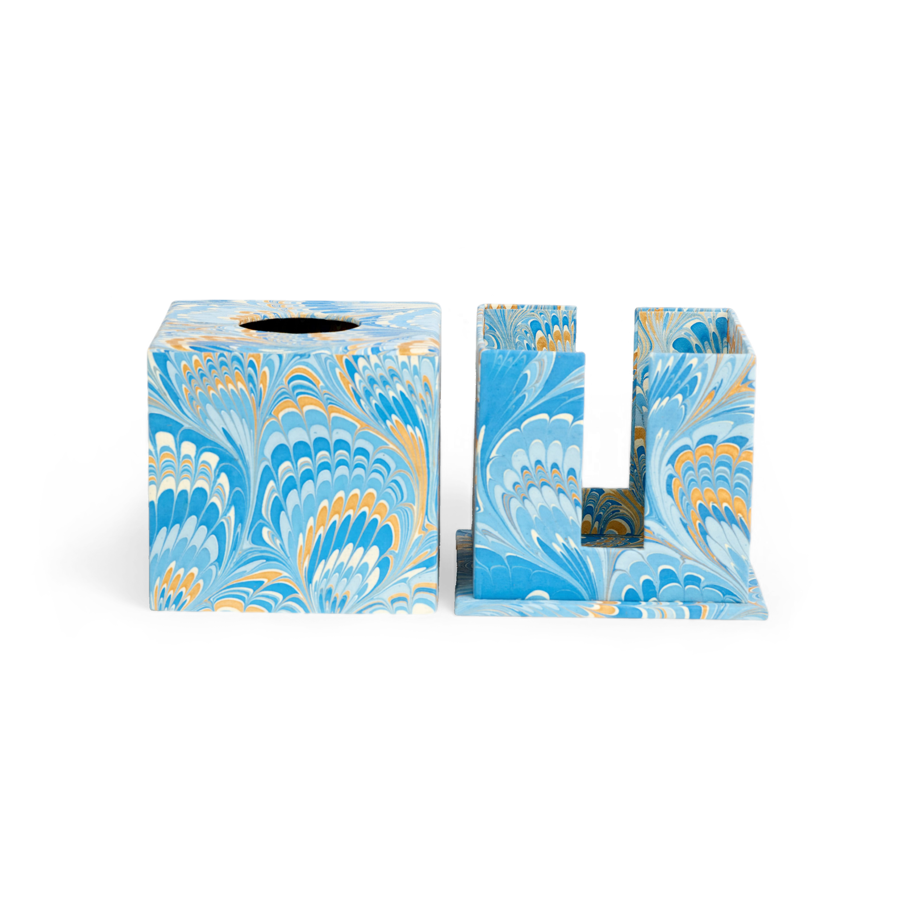 Azure Plume – Tissue Box Cover  (5.25” H x 5” W x 5” D)