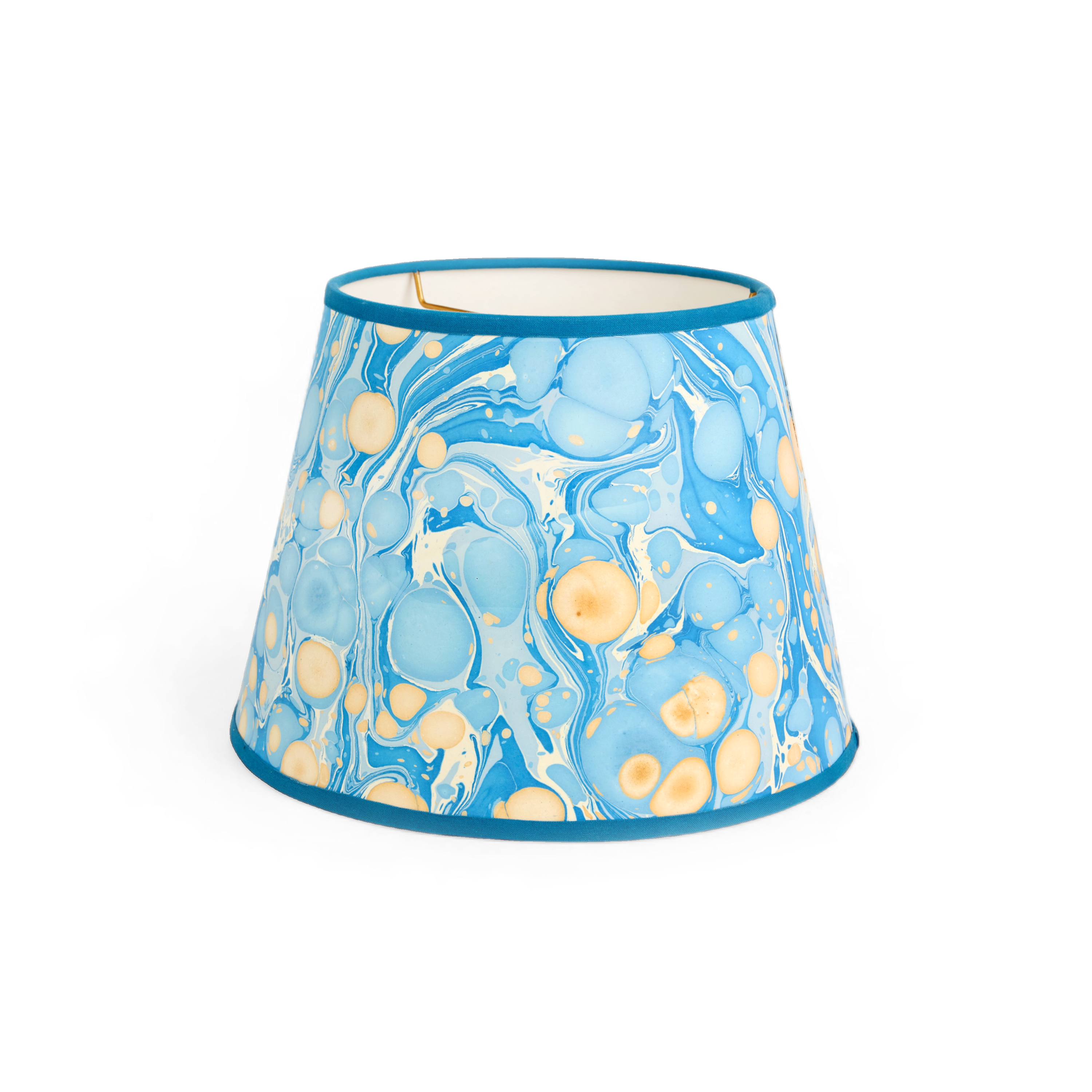 Azure Stone – Hand Marbled Lampshade  (9.5” Ø x 14” W x 10.5” H | Spider Fitting)