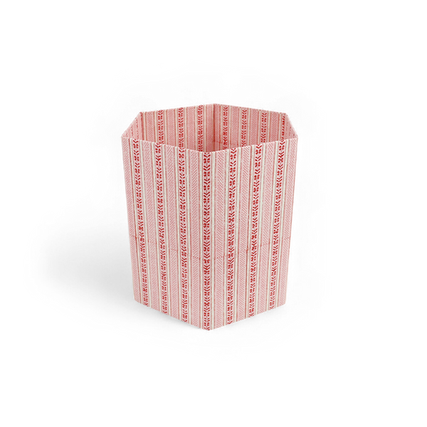 Ruby Trail – Hand Block Printed Collapsible Basket (9.5