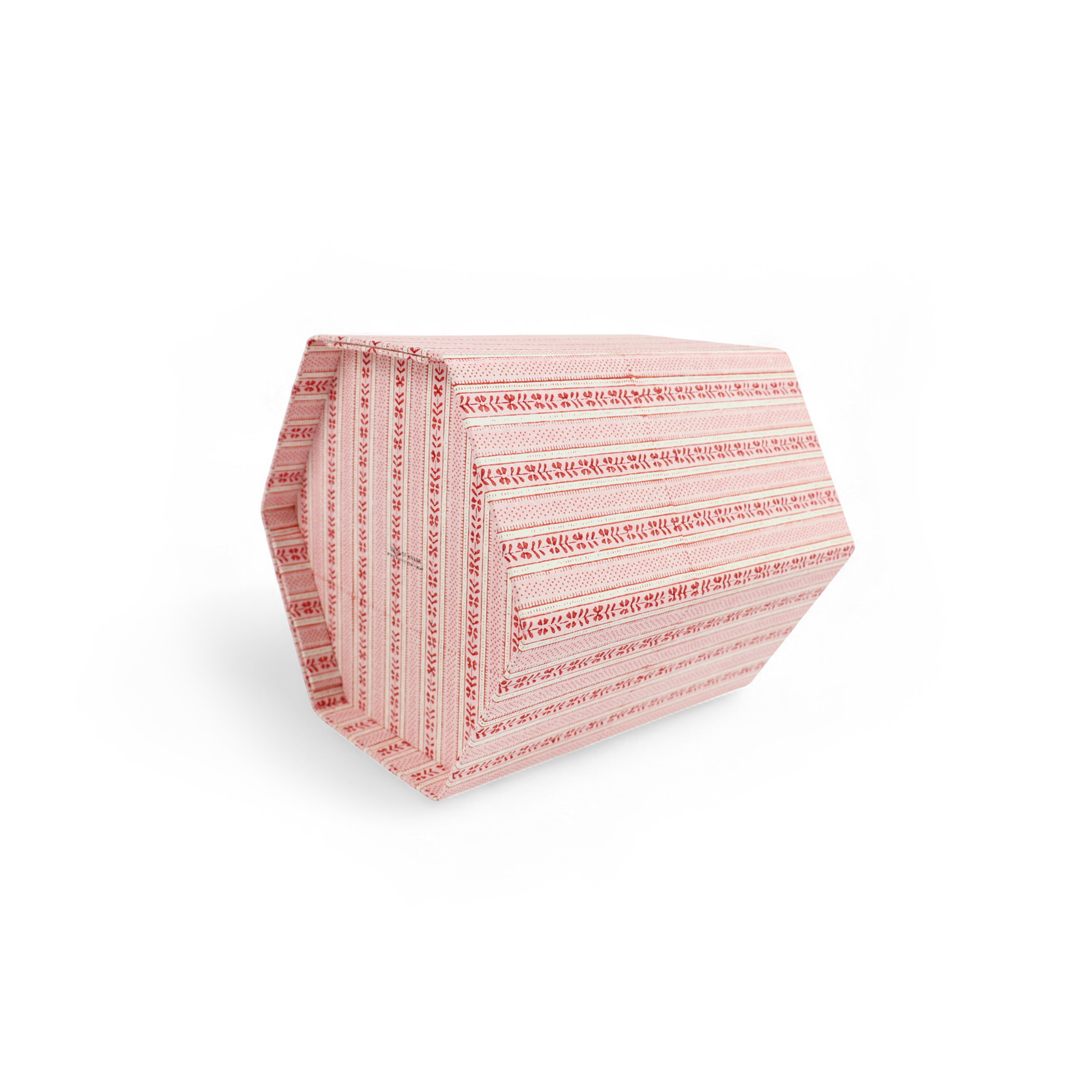 Ruby Trail – Hand Block Printed Collapsible Basket (9.5" x 9.5" x 10.5")