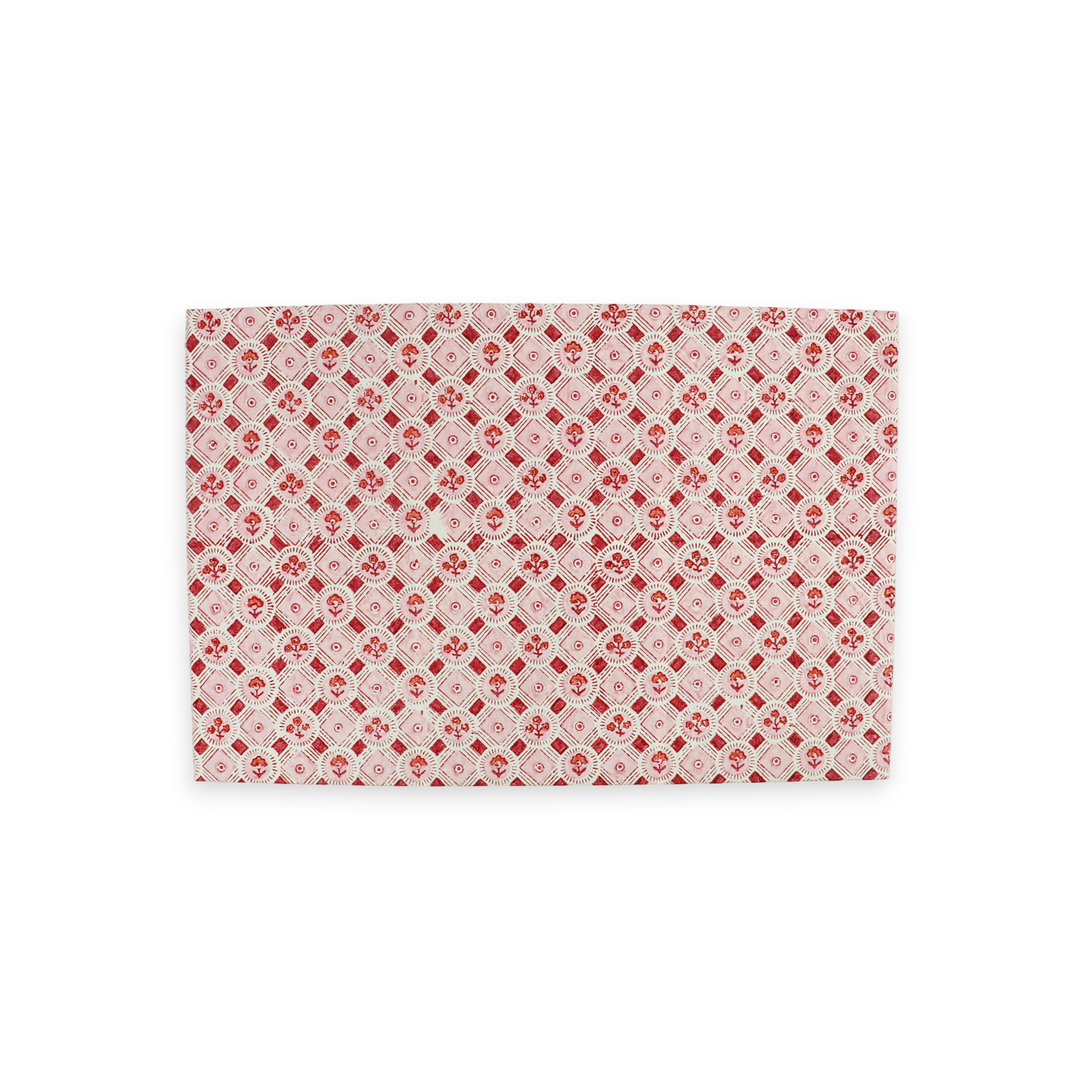 Noor Ruby – Hand Block Printed Collapsible Basket (9.5" x 9.5" x 10.5")