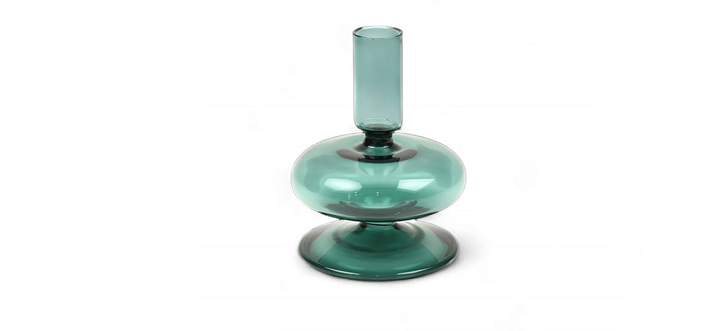 Forest Haze – Handcrafted Borosilicate Candlestand (5"H x 3.8" bottom x 1"top )