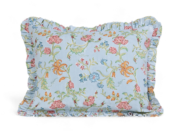 Neel Bagh – Hand Block Printed Linen Pillow Cover (12