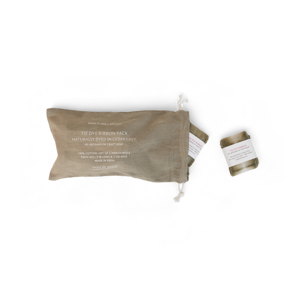 Cedar Gray - Natural Cotton Ribbon Pack (Set of 6)