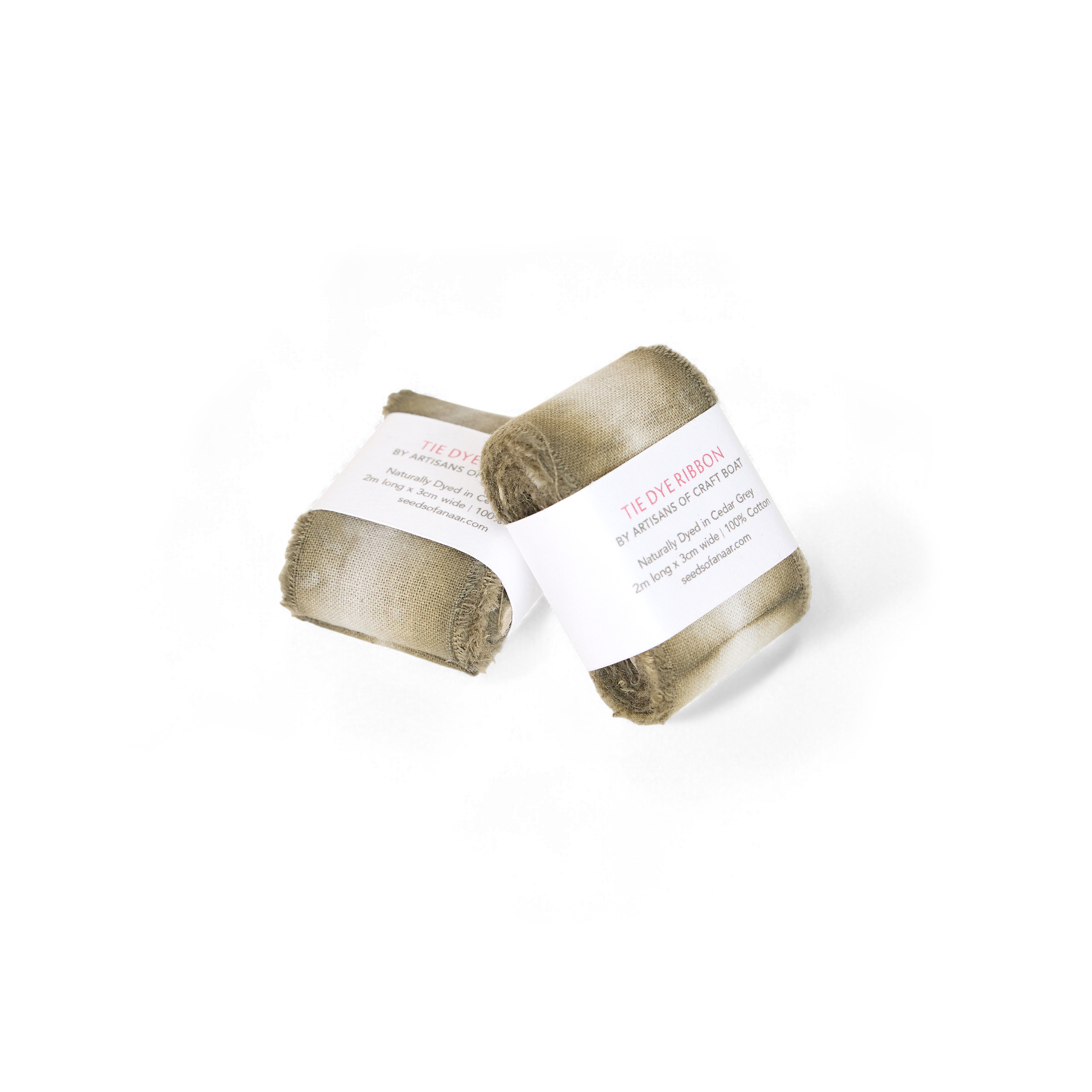 Cedar Gray - Natural Cotton Ribbon Pack (Set of 6)