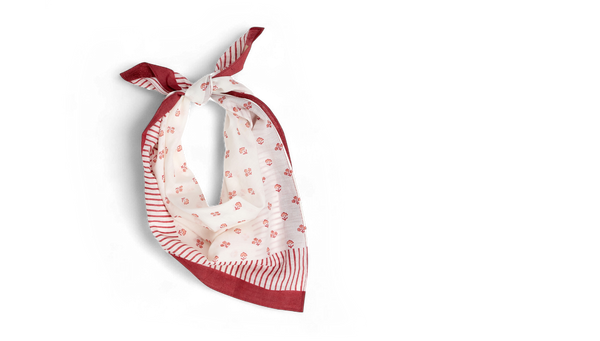 Aira Blush – Hand Block Printed Cotton Silk Scarf (27