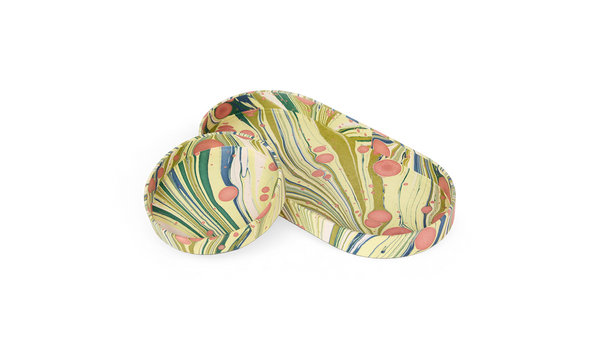 Meadow Swirl – Hand Marbled Tray Set (Set of 2) (Large: 4.5
