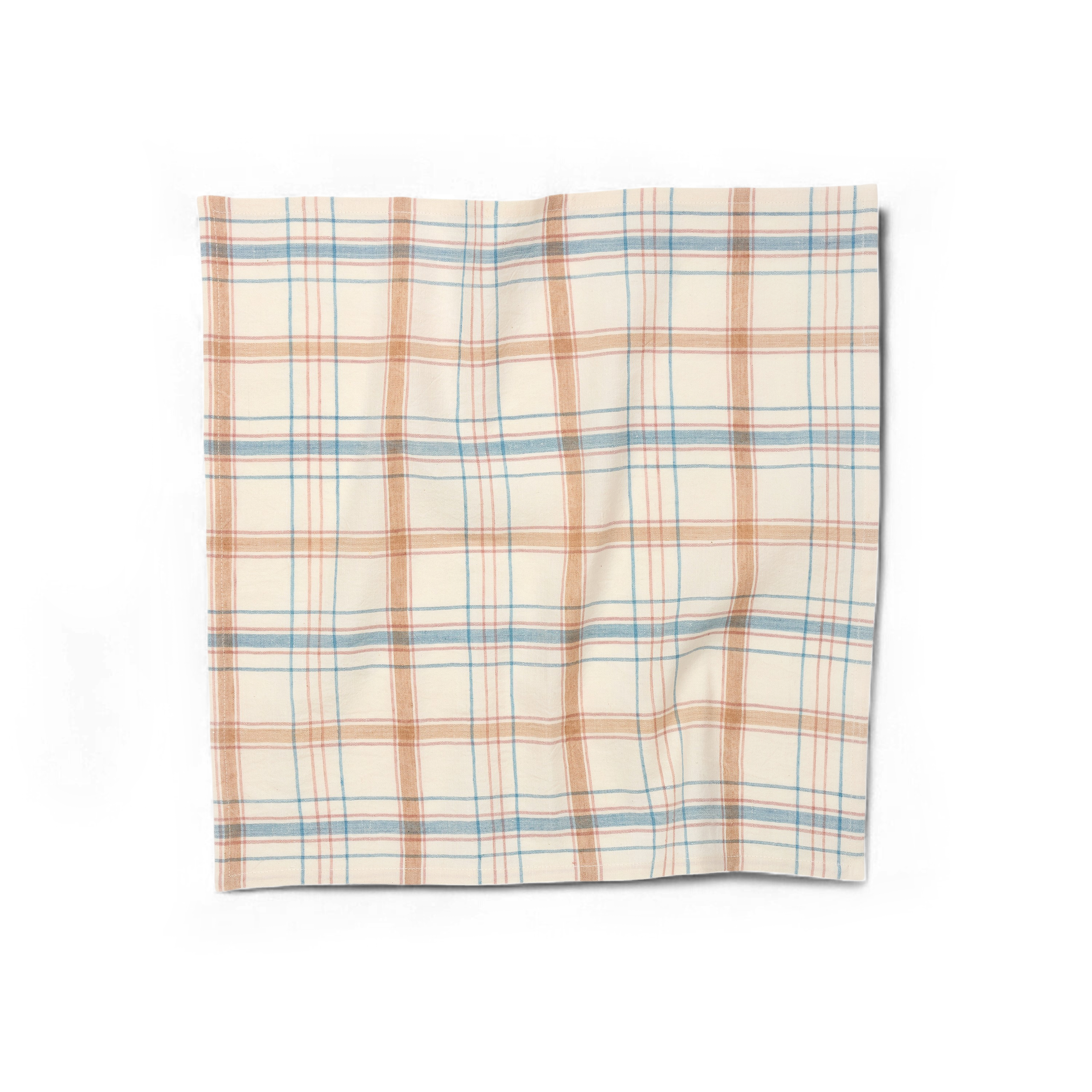 Autumn Check – Handwoven Cotton Napkin (Set of 2) (18" x 18")