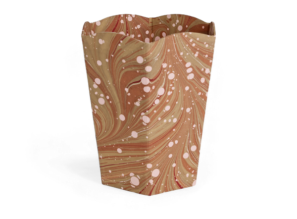 Clay Swell – Hand Marbled Scalloped Basket (9.5