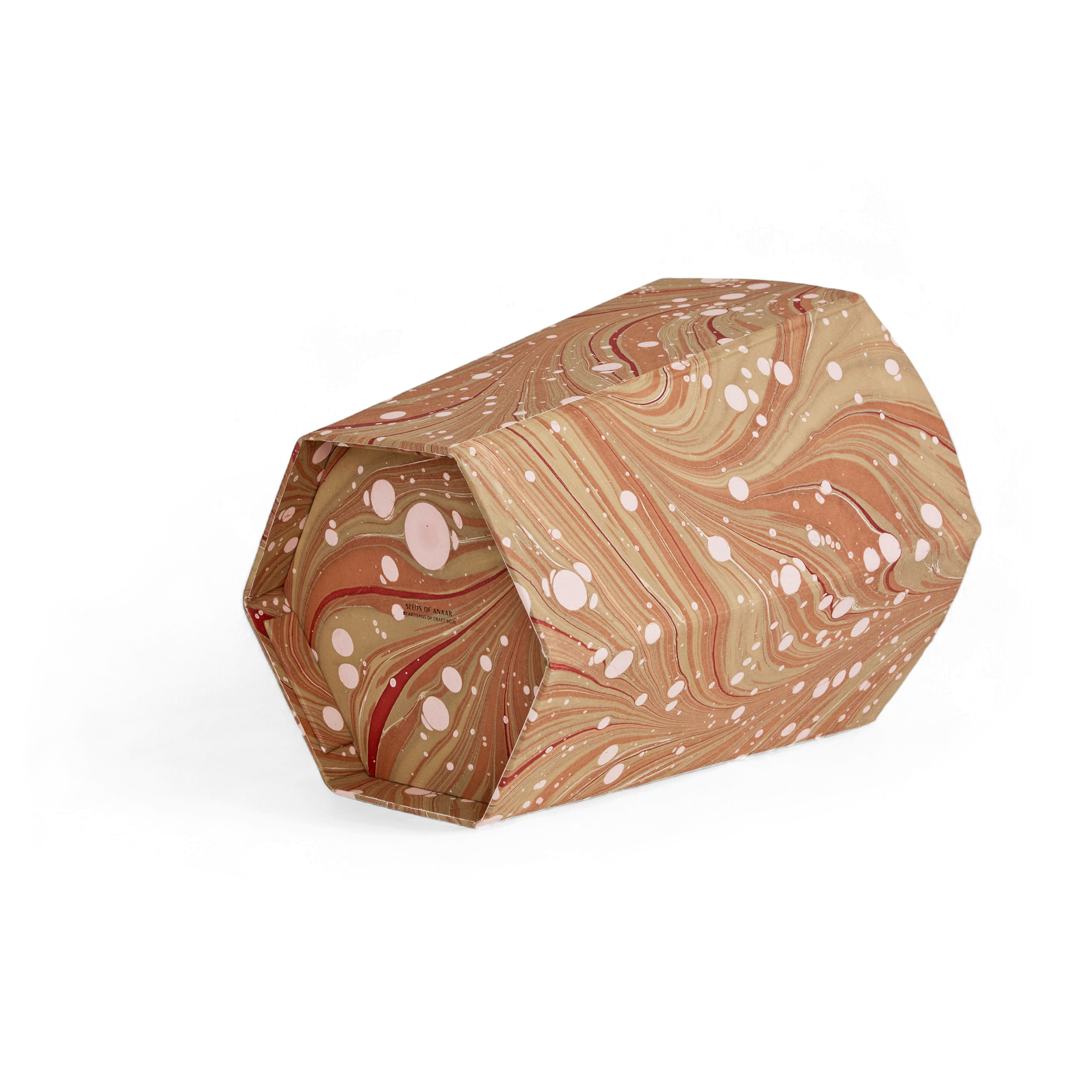 Clay Swell – Hand Marbled Scalloped Basket (9.5" W x 9.5" D x 12.5" H approx.)